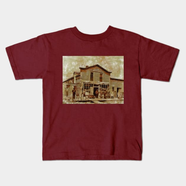 Once Upon a Time In West, Gold Rush Kids T-Shirt by Ryan Rad